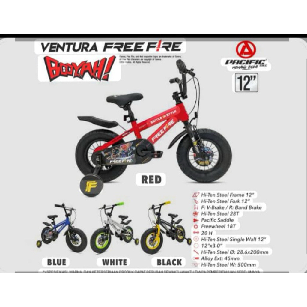 Sepeda Anak Pacific Bmx 12 Ventura FR