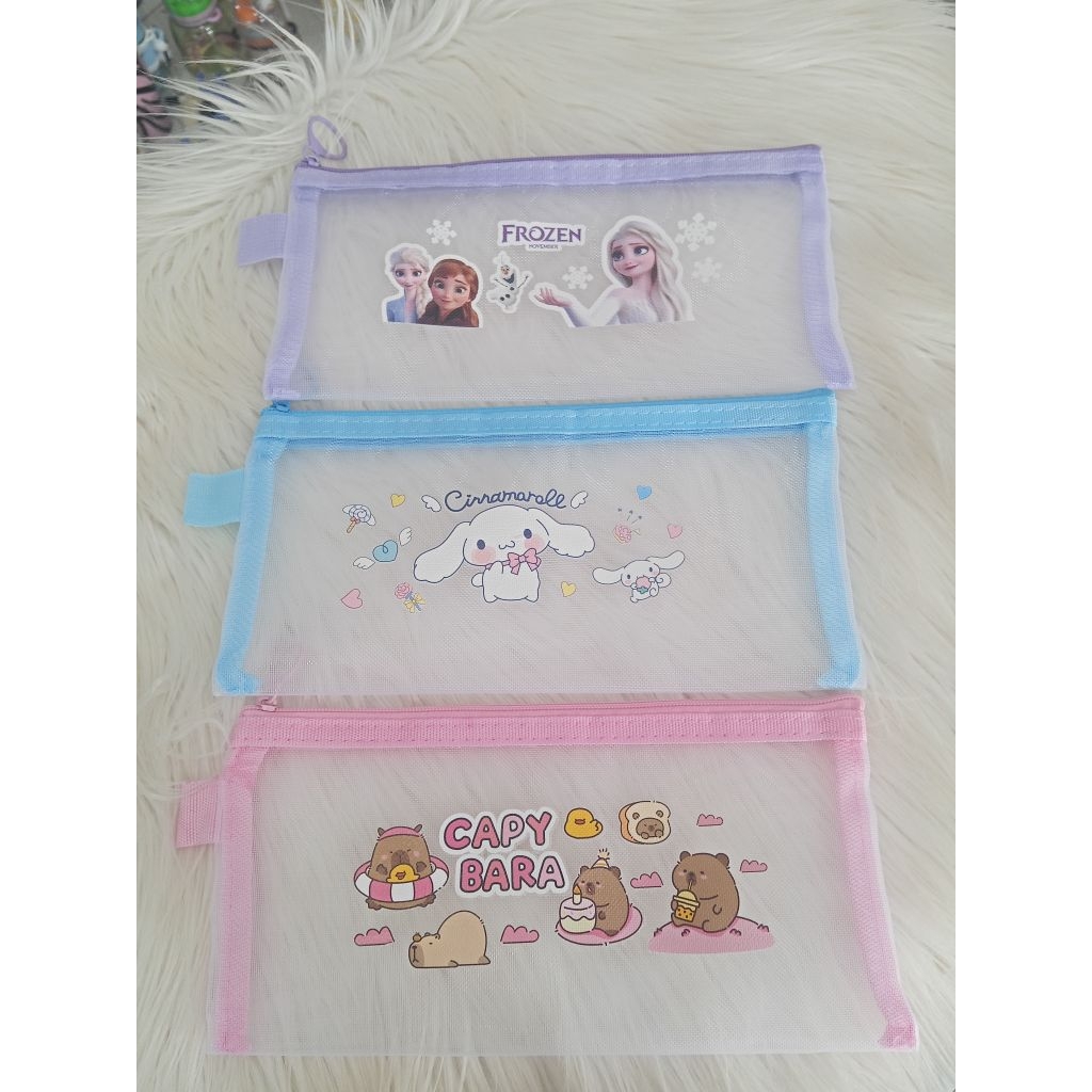 POUCH SERBAGUNA JARING JARING // POUCH PENYIMPANAN // POUCH ZIPPER // POUCH MAKEUP // POUCH PENSIL