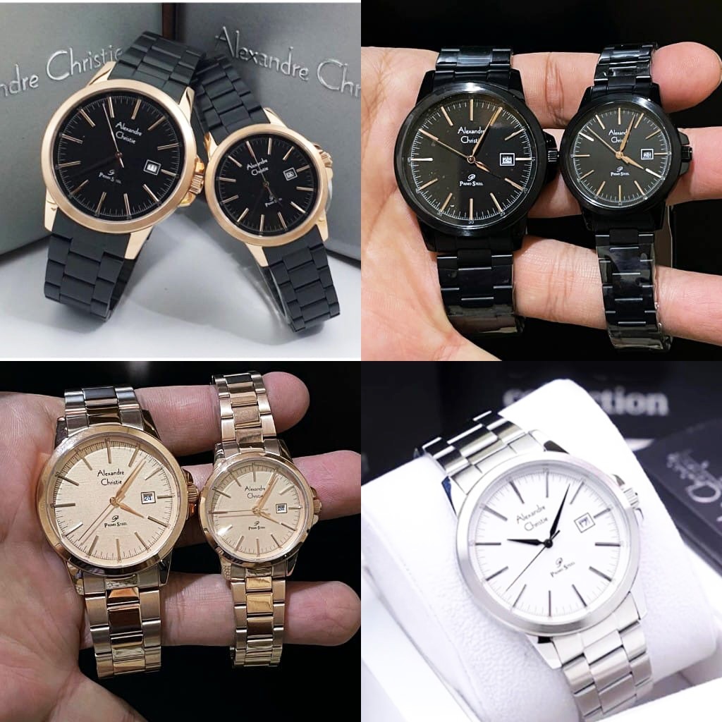 Alexandre Christie AC 1008 Jam Tangan Couple Original