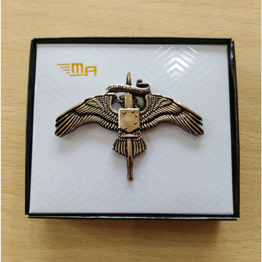 WING MARSOC USMC BREVET BRIVET USMC MARSOC BADGE GOLD CHROME TEMBAGA PIN