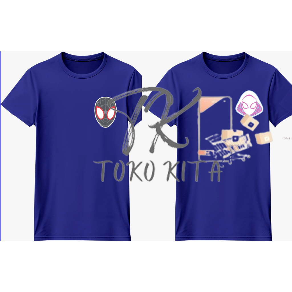 kaos couple spiderman kaos Distro Pia dan Wanita Unisex spiderman couple