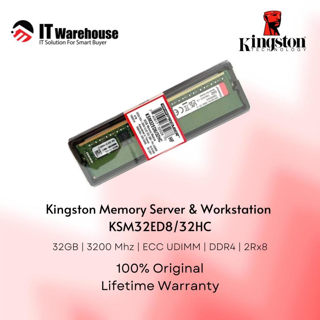 Kingston Server Memory 32GB DDR4 3200 ECC UDIMM ORIGINAL.