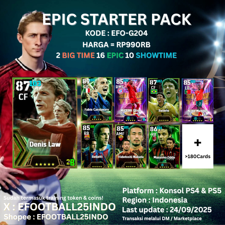 GrahaGamingID GGID-G204 Starter Pack Akun eFootball Konsol PS4 PS5