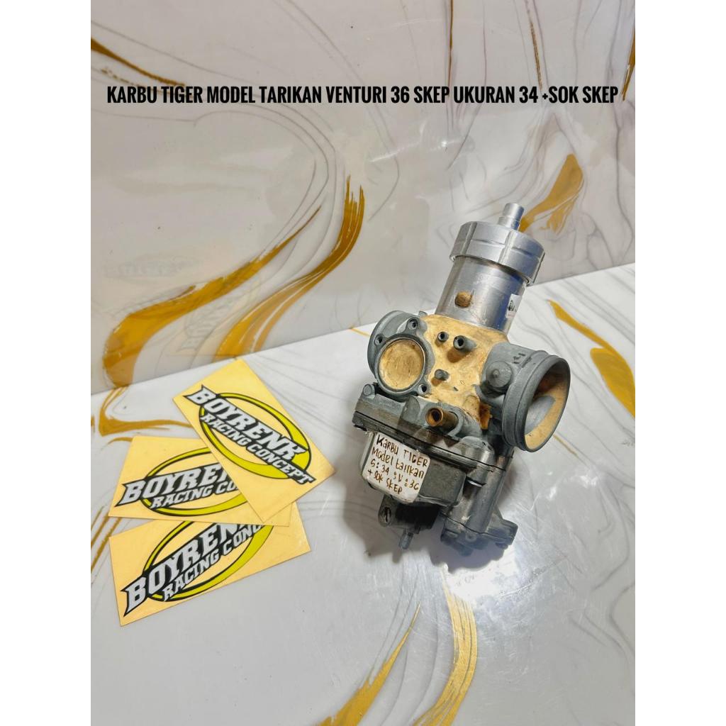 karbu tiger original modif skep reamer model tarikan venturi 36 skep 34 set sok skep - BOYRENK RACIN