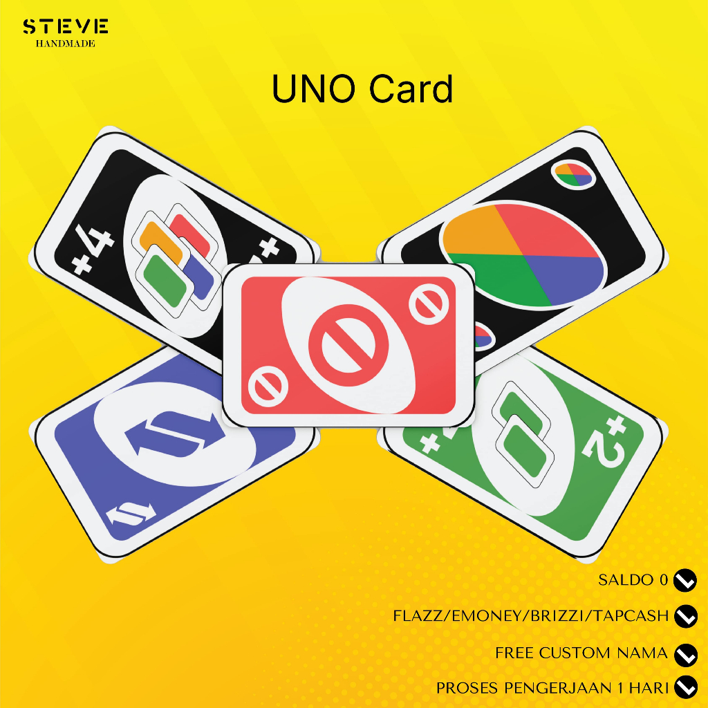 Flazz Gen 2 Emoney Brizzi Tapcash Uno Card Custom Nama UV Print