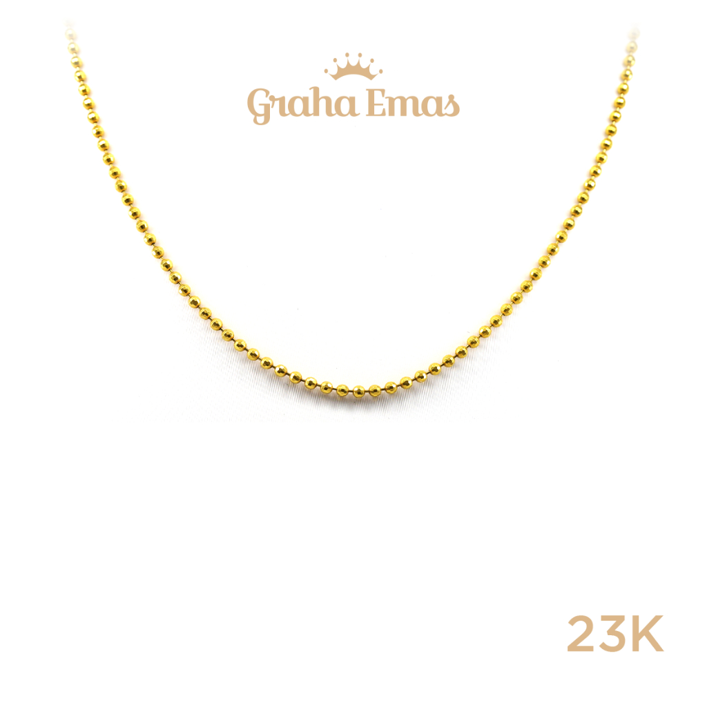 Graha Emas Kalung Emas Kuning Bentuk Chain 23K - Yellow Gold Chain Model Necklace 23 Carat M533