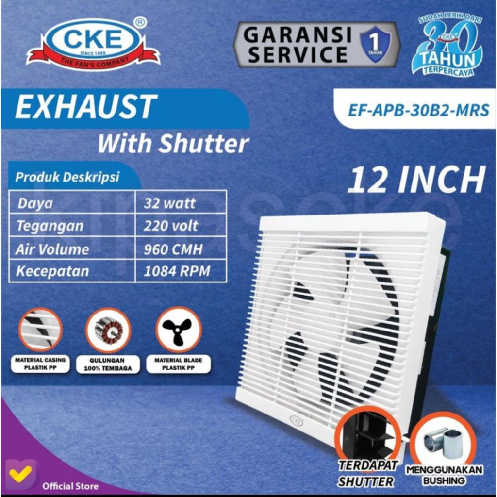 Exhaust CKE / Exhaust Fan Dinding CKE 12" / Hexos fan cke 12inch