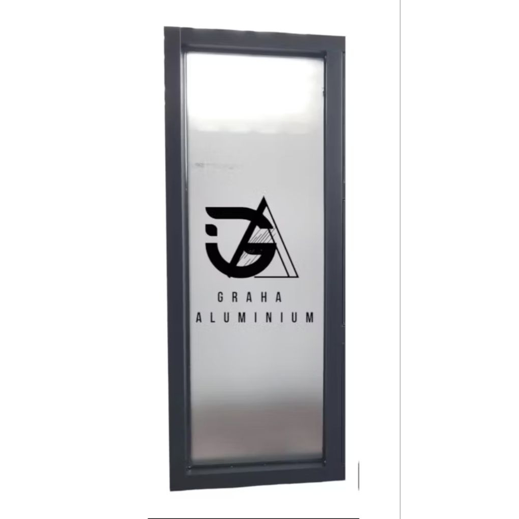 kaca mati alumunium ukuran 200x40 kusen 4"