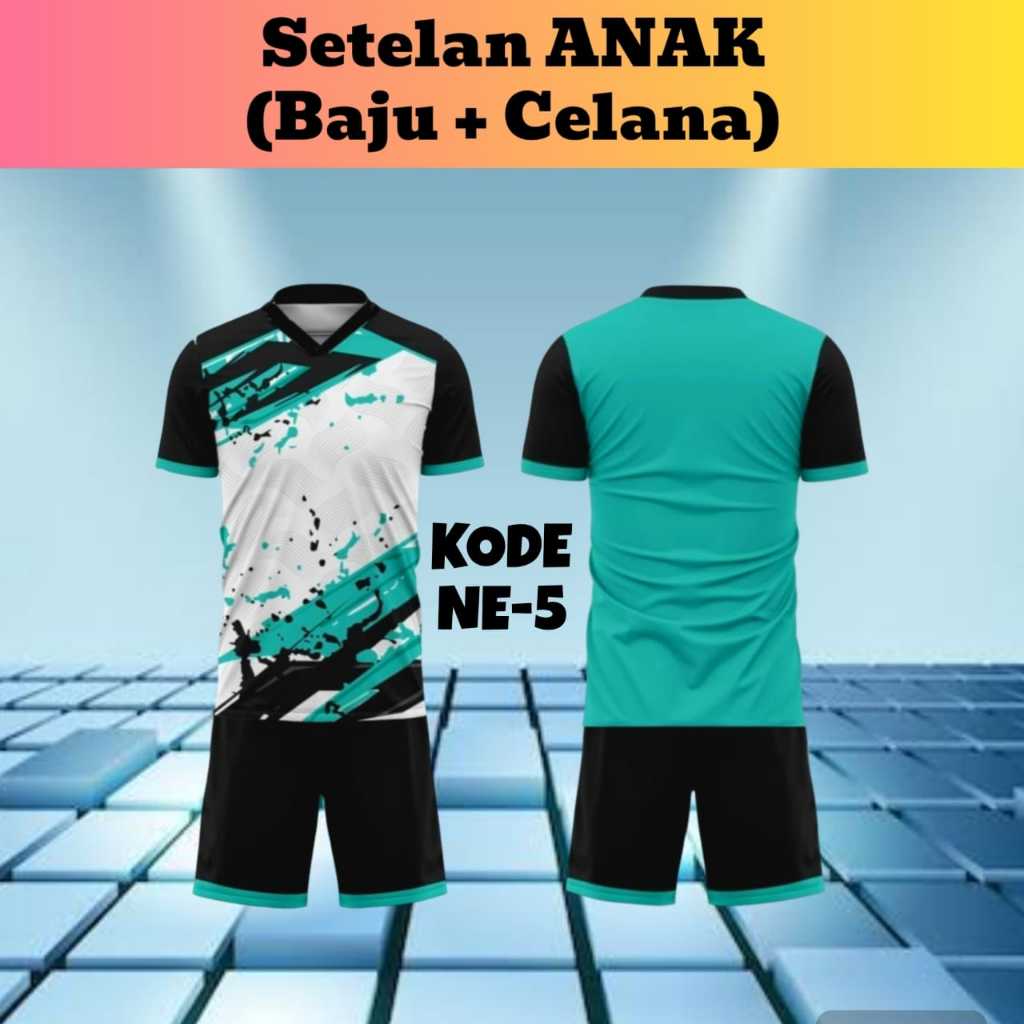 (JKT) Baju Bola Anak Laki Laki | Jersey Futsal Anak SD | Baju Futsal Anak Perempuan | Jersey Anak