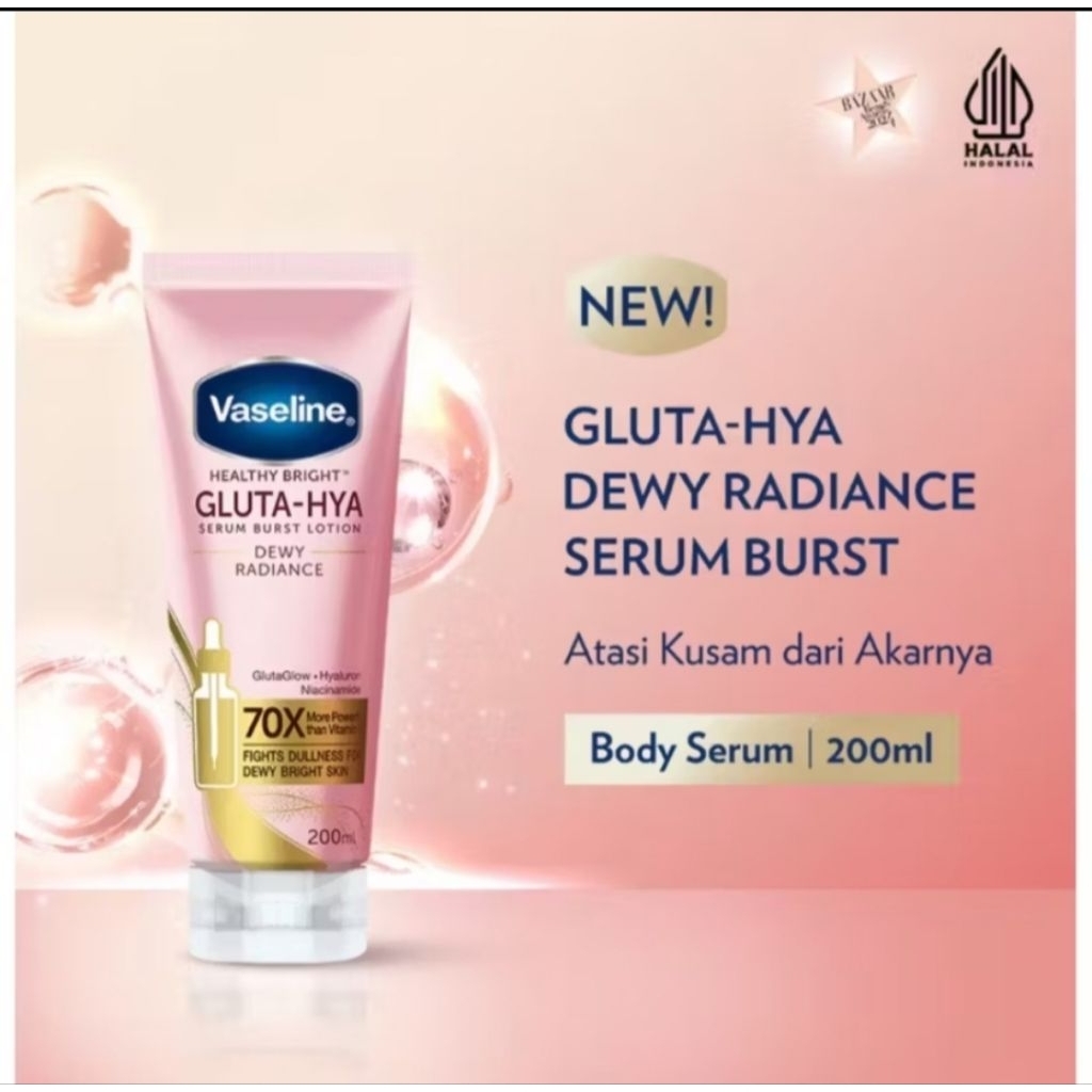 Vaseline Glutahya Dewi Radiance Serum Burst Lotion 200ml