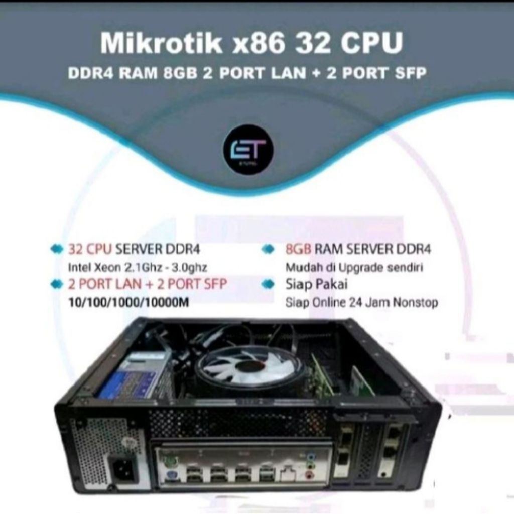 PC Mikrotik x86_64 32 CPU Low Watt