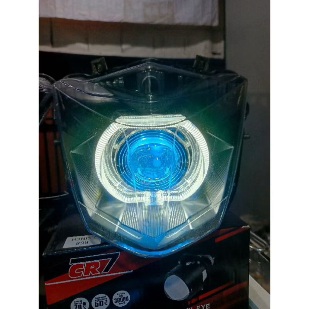 LAMPU DEPAN BEAT ESP/STREET ECO BILLED PROJIE 4.5INC SET REFLKTOR