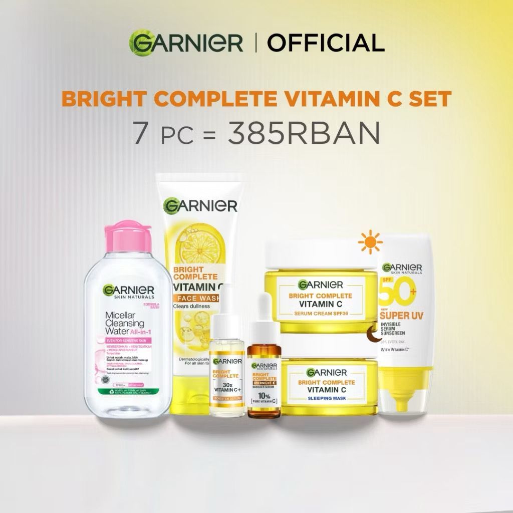 Paket Skincare Garnier Lightconplate 1 Set Lengkap