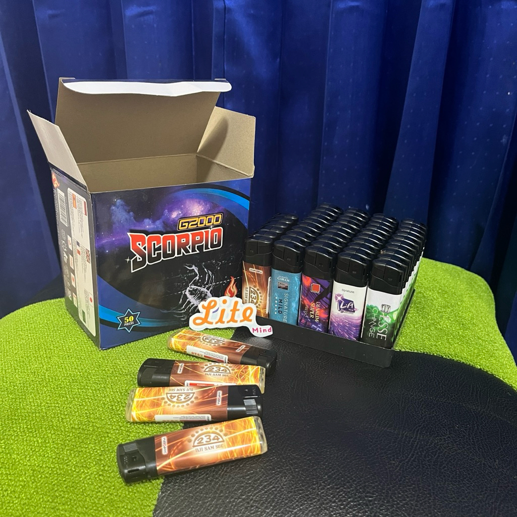 PAKET 10Pcs G2000 SCORPIO TERMURAH, G2000 scorpio,Korek api TERLARIS SNI