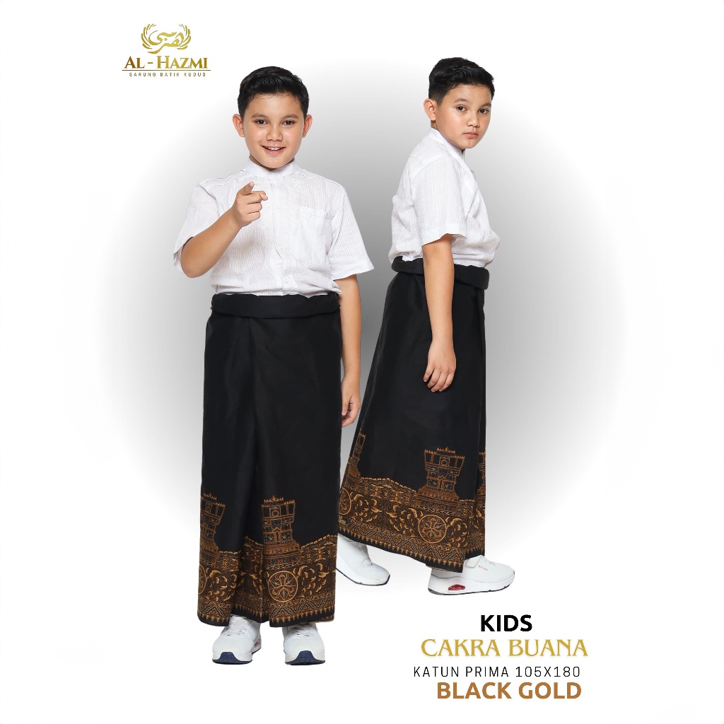 Sarung Batik Al Hazmi Anak Motif CAKRA BUANA, Kudusan - Sarung Santri Anak - Unisex Laki-laki Peremp