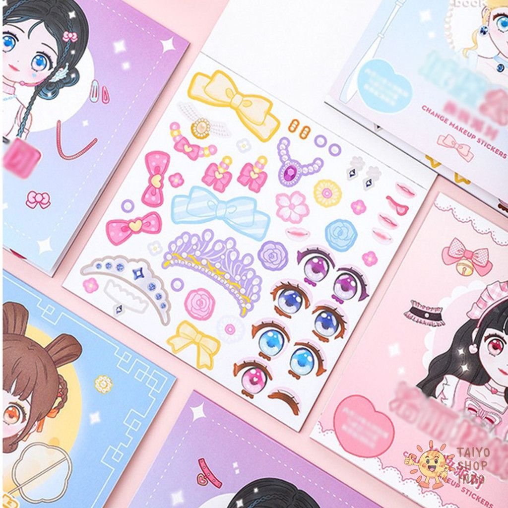 stiker wajah anak imajinasi anak