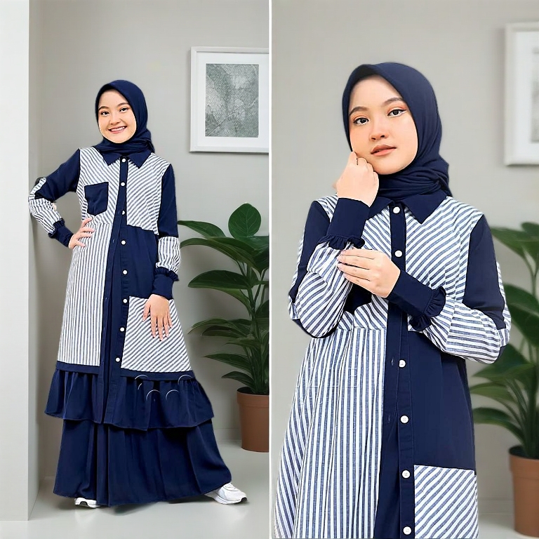 Gamis Anak Perempuan Simple Syari Ghamis Keren Viral Gaun Gamis Anak Cewek Desain Elegan Terjamin Pr