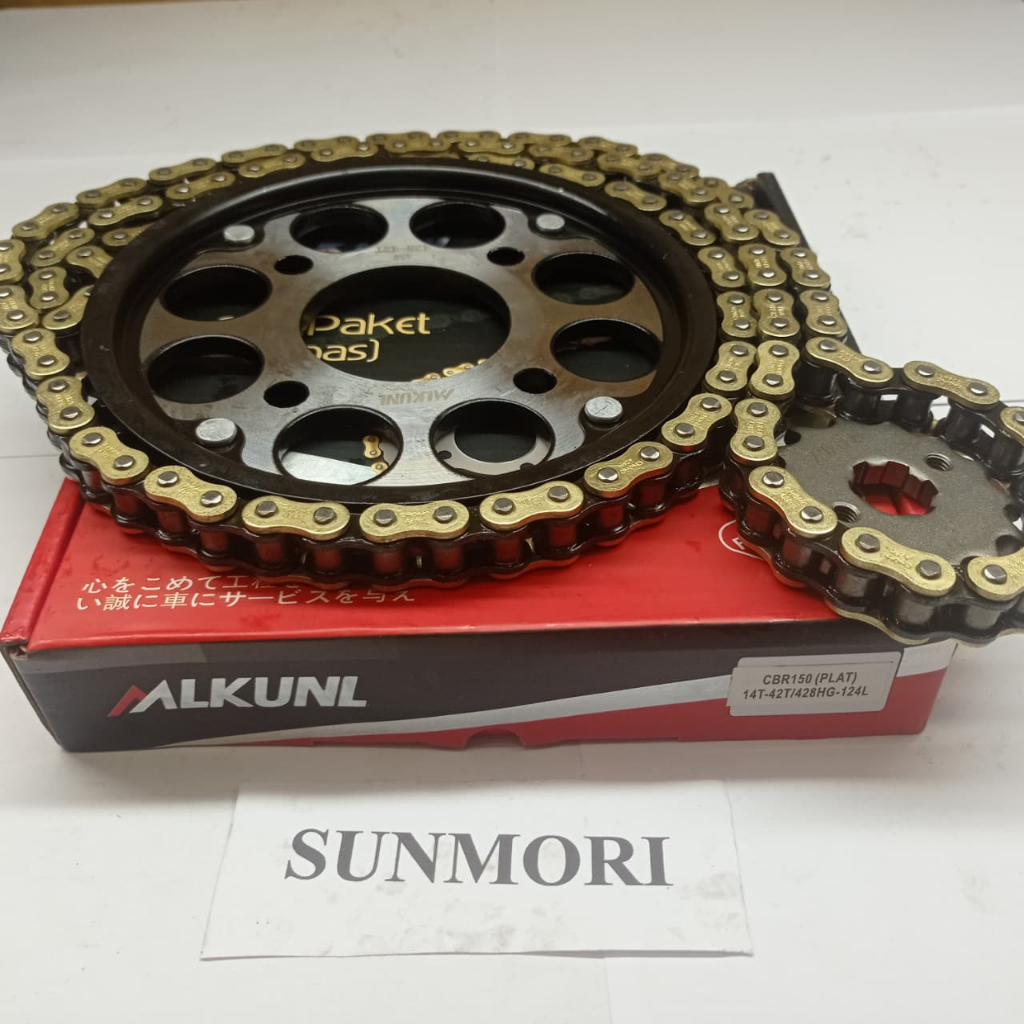 GEAR PAKET GEARSET HONDA CB150 STREETFIRE OLD CBR150 OLD CBR 150  LOKAL GOLD MODEL SSS 14T/42T 428HG