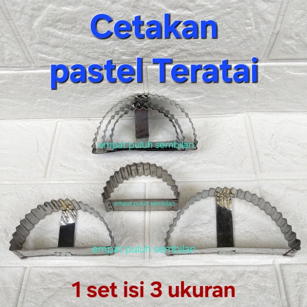 1set Cetakan pastel stainless - cetakan kue pastel teratai bingkai