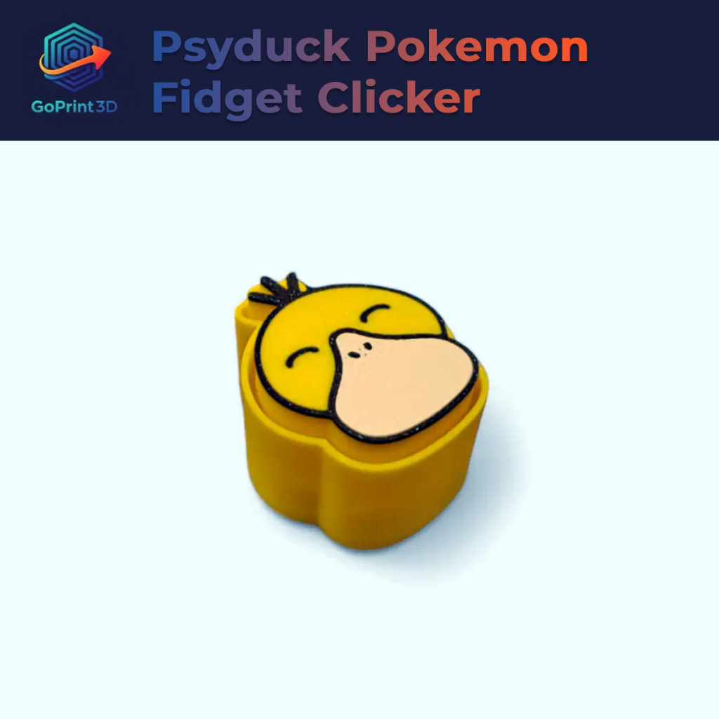 Psyduck Pokemon Character Fidget Clicker Toys Figures – Mainan Tombol Fidget Anti Stress Bosan Psydu
