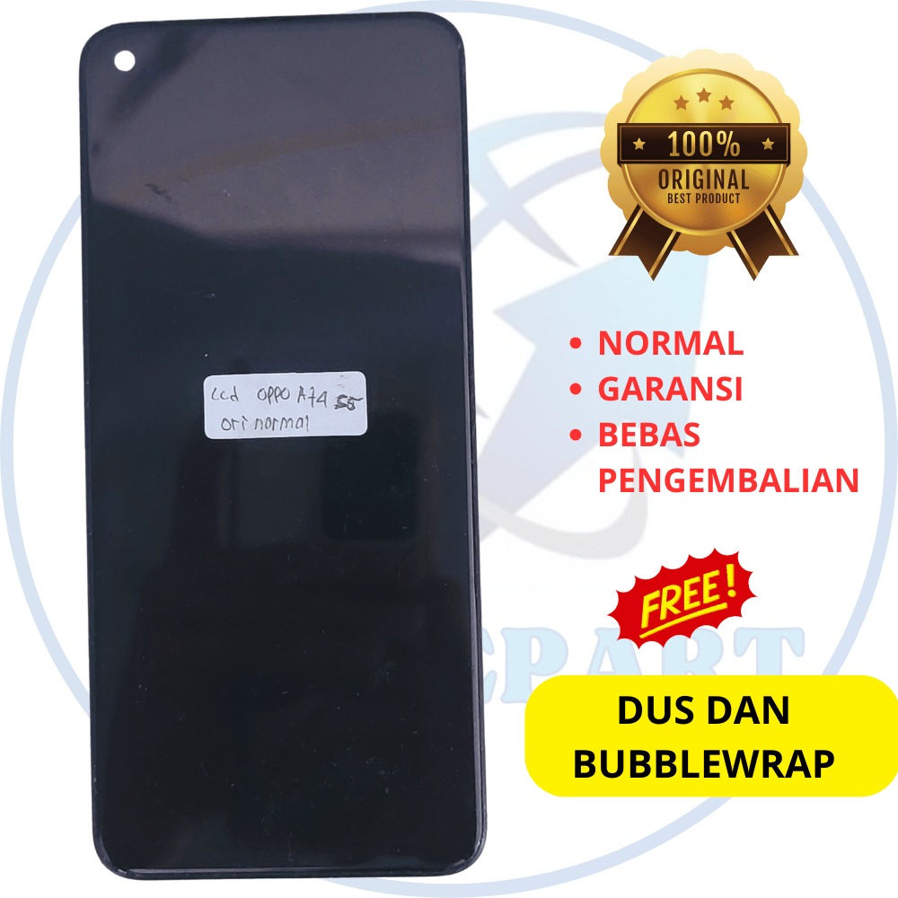 lcd Oppo a74 5g plus frame - asli original copotan cabutan bawaan