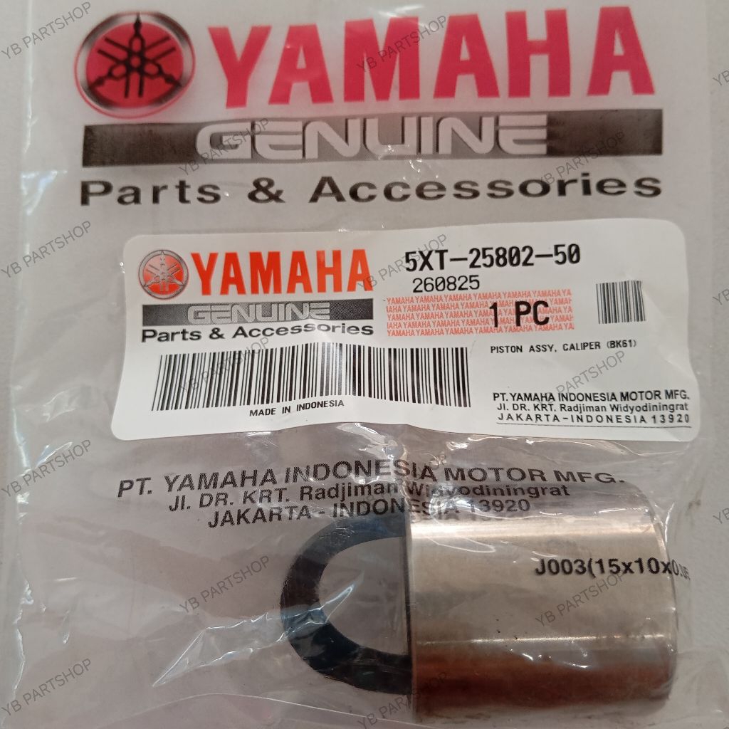 PISTON ASSY, CALIPER (BK61) / PISTON + KARET SEAL SIL KALIPER REM BELAKANG - R15 V3 / R15 CONNECTED 