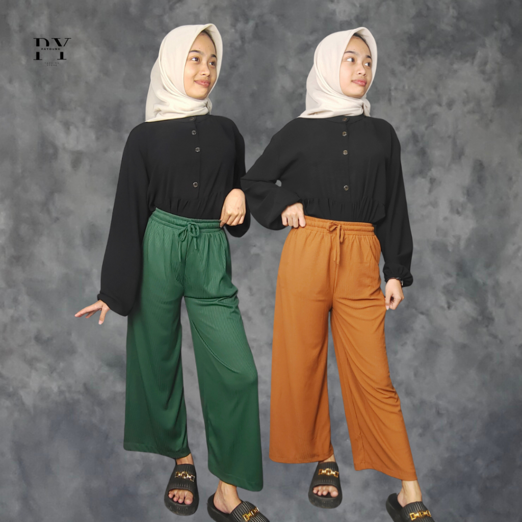 Celana Kulot plisket Lidi Premium Celana Kulot Wanita TALI (Bisa COD) KKLT