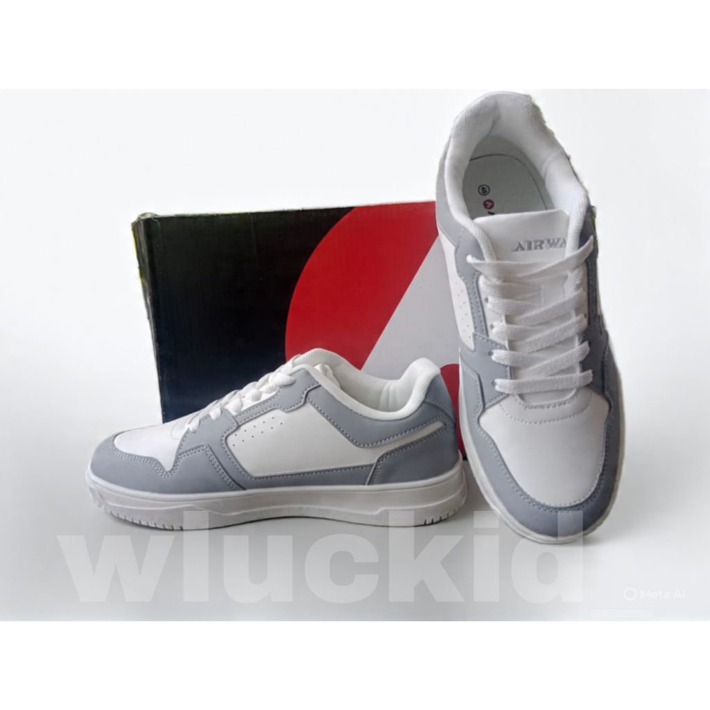 Sepatu Airwalk Carlos White Lt Grey Original // Sepatu Pria Wanita Casual Original