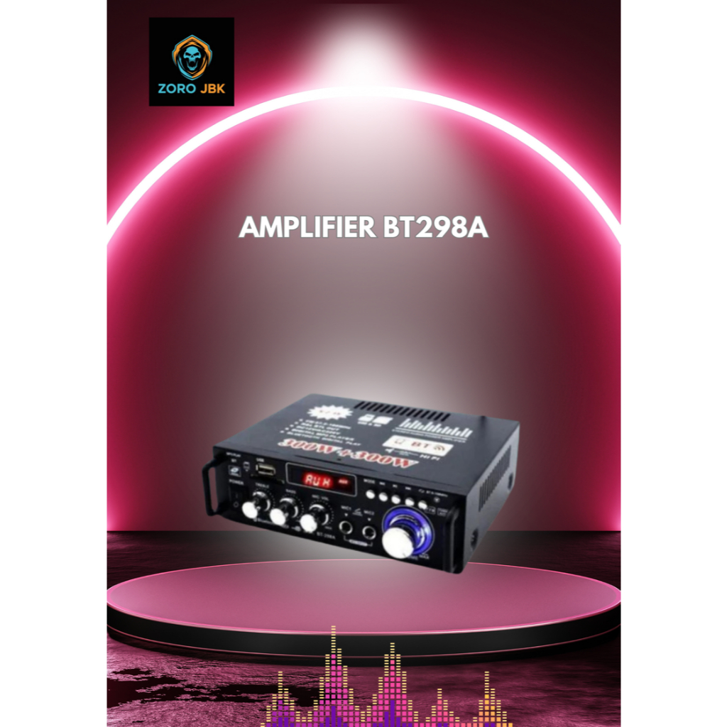 AMPLIFIER JBK BT298A POWER BLUETOOTH WIRELESS 5.0 STEREO AUDIO DUAL CHANNEL SOUND