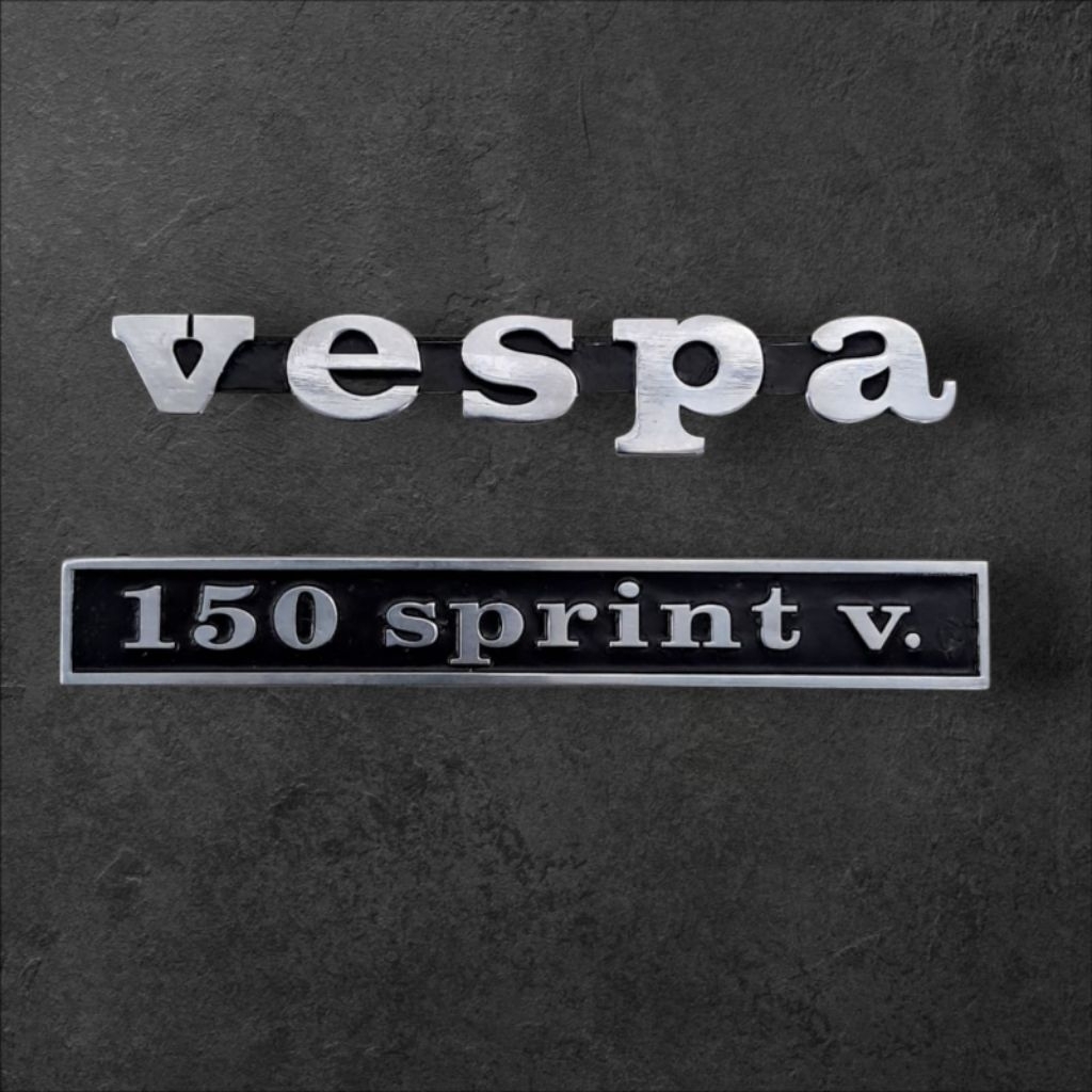 Promo Emblem Vespa Sprint Veloce Set Depan Belakang Model Tahun 1974-1978
