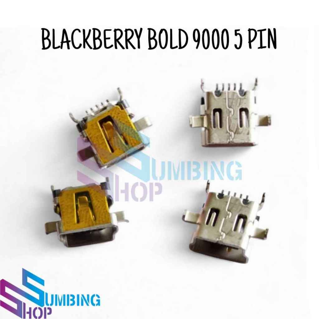Konektor Charger Blackberry Bold 9000 5 Pin Usb Plug In Con Tc
