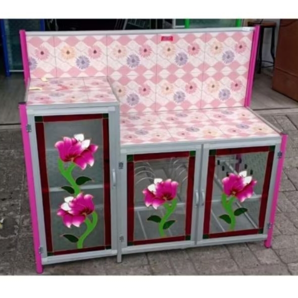 Lemari Piring - Rak Piring Aluminium - Rak Kompor 3 KMC - Medan