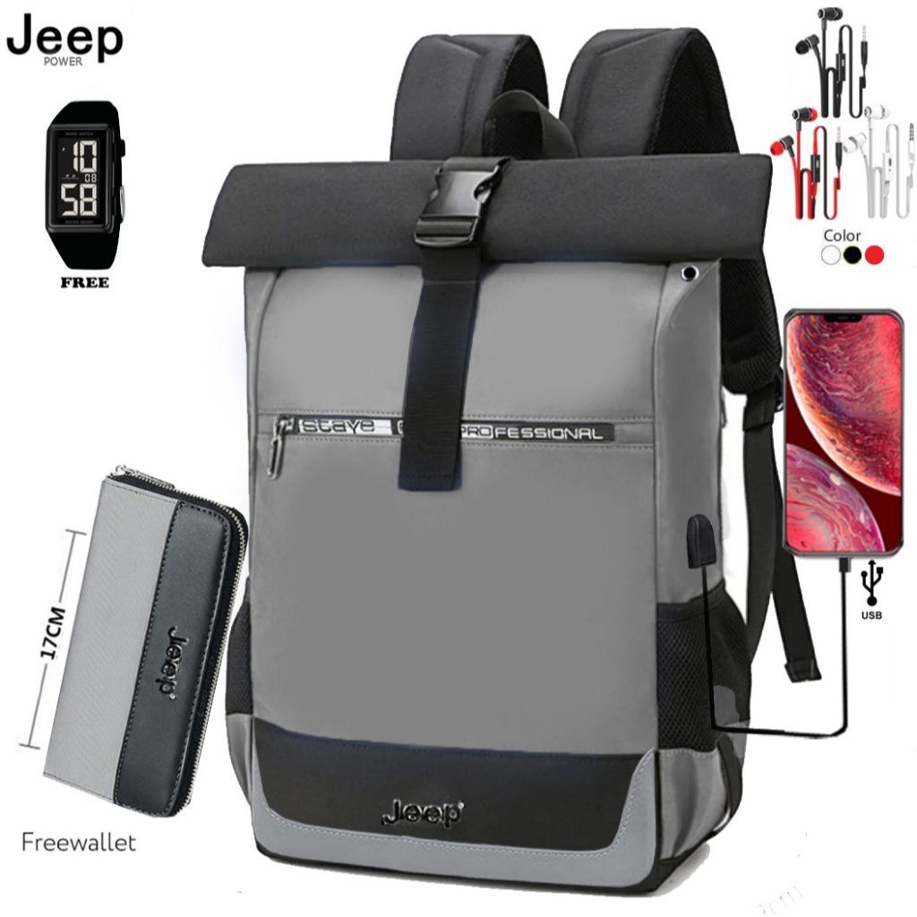 KANGAROO 5IN1 TAS USBPORT JAM DAN DOMPET HEADSET WATERPROOF