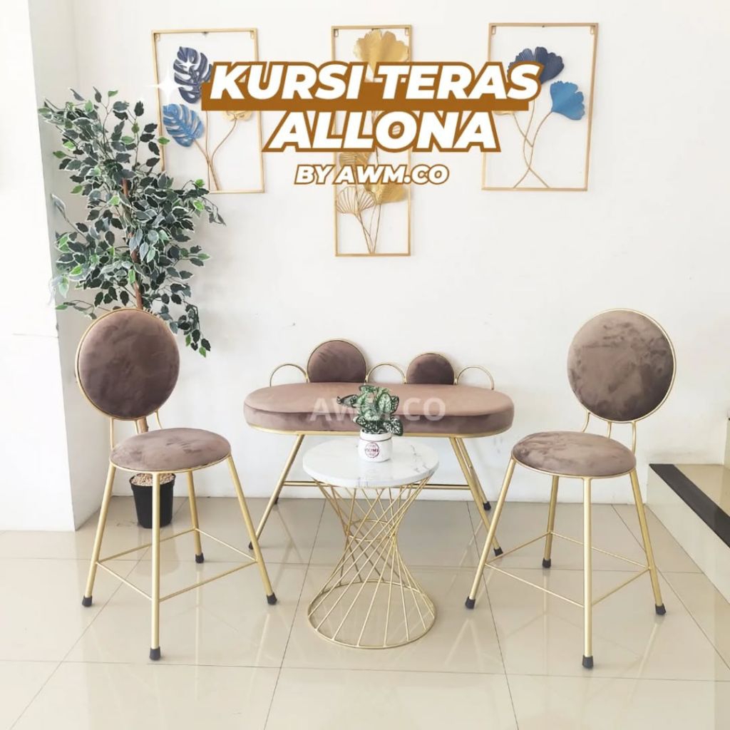 Set Kursi Teras Allona Kursi Tamu Kursi Tunggu Set Kursi Bersantai Homedecore Furniture Aesthetic