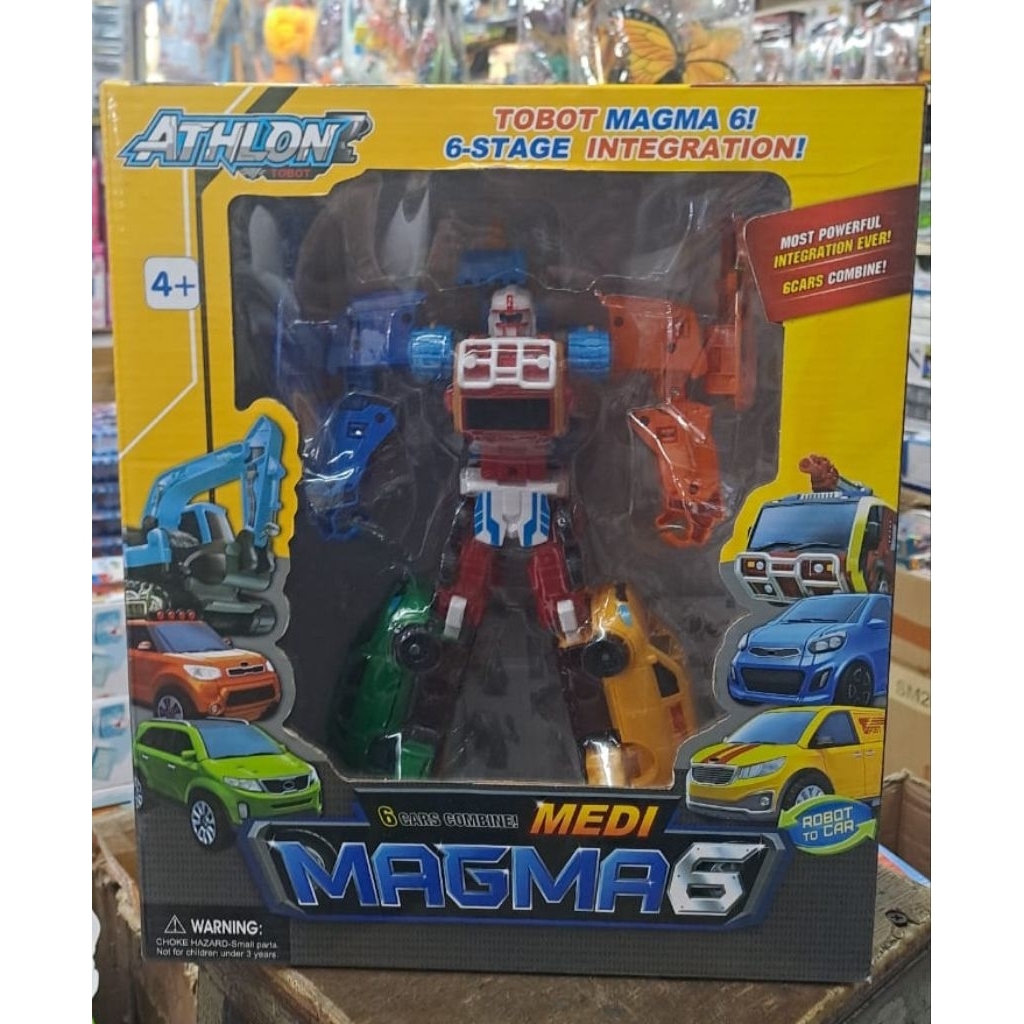 Mainan Anak Tobot Magma 6 in 1 combinasi