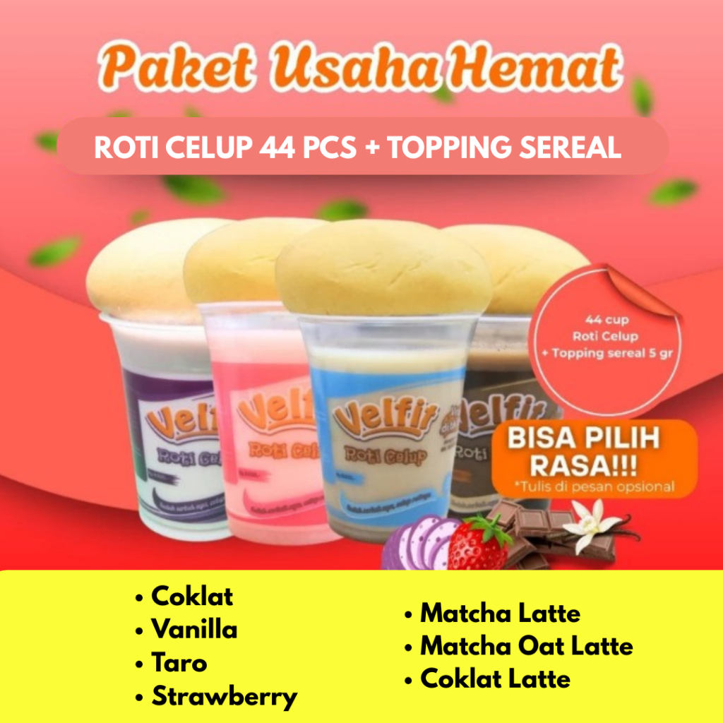 PAKET USAHA HEMAT 44 PCS VELFIT ROTI CELUP MIX  RASA