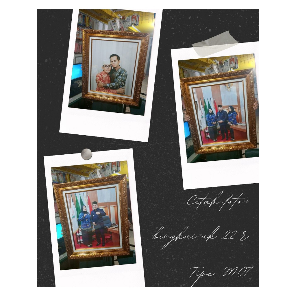 Cetak foto+ bingkai uk 22 r Tipe M07