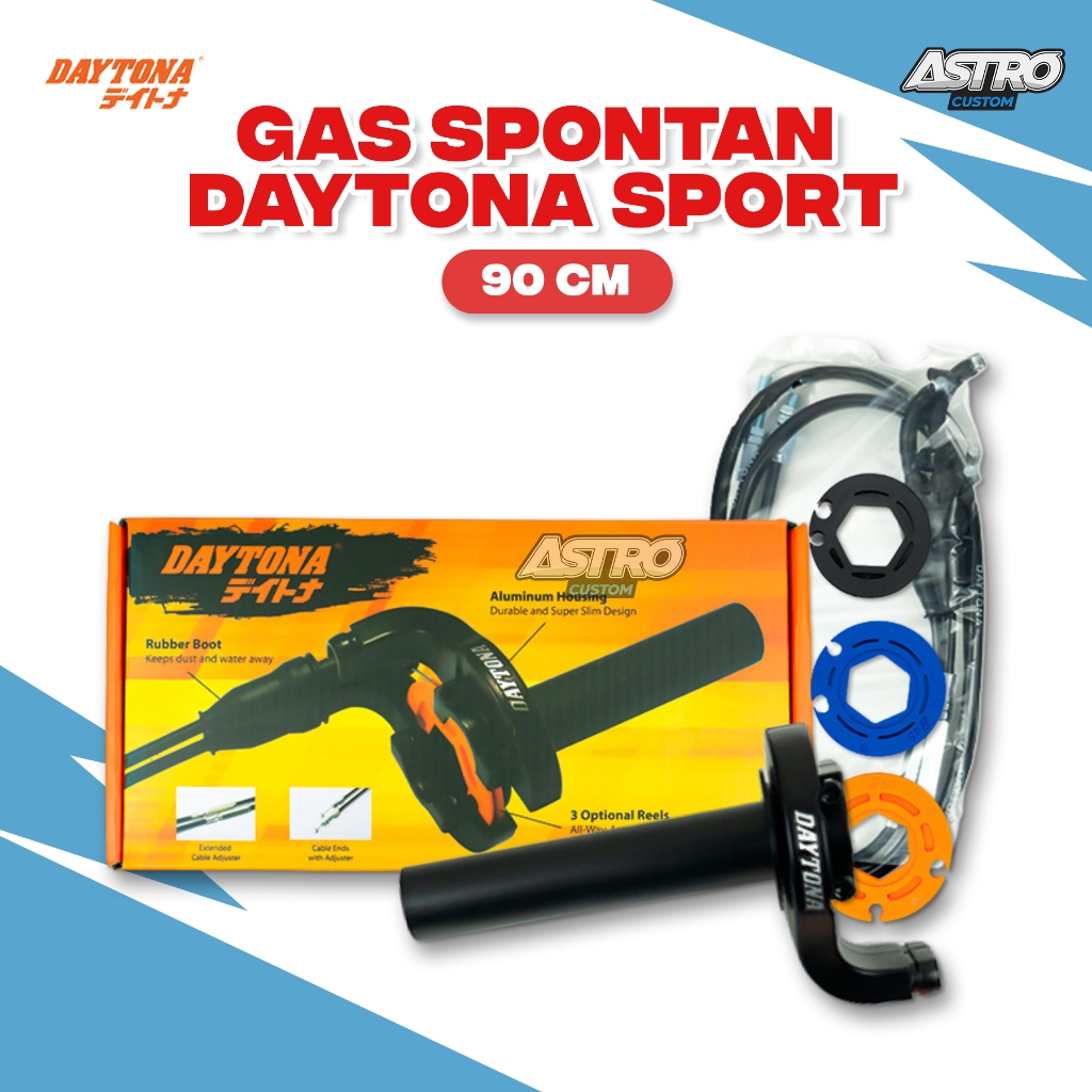 Gas Spontan Daytona CBR R15 R25 GSX R150 MX King Supra Evolution Dual Cable Universal Sport / Bebek