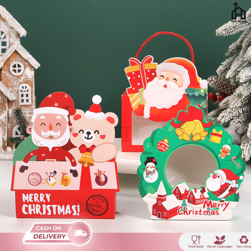 Box Hampers Cookies Natal / Kardus Box Cake Natal / Kotak Cake Souvenir Natal / Kotak Kue Natal