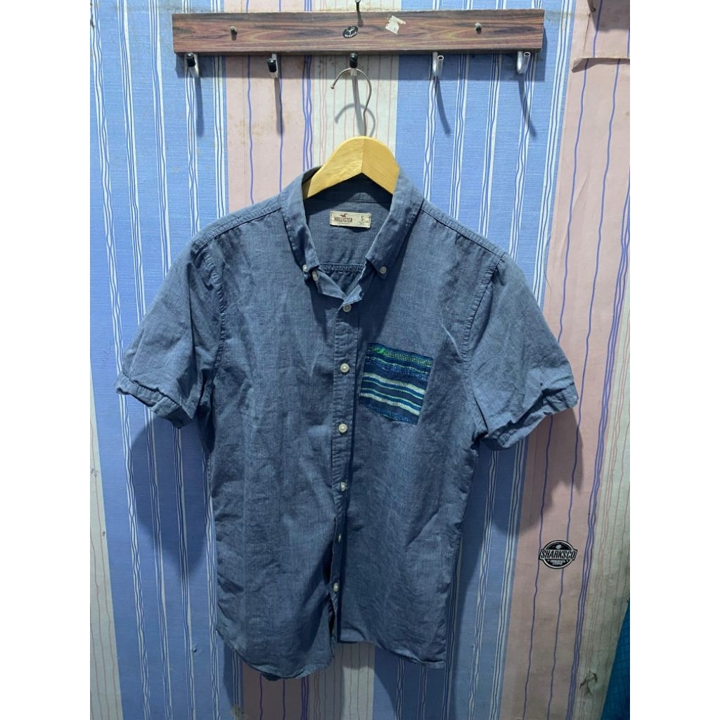 kemeja Hollister Biru
