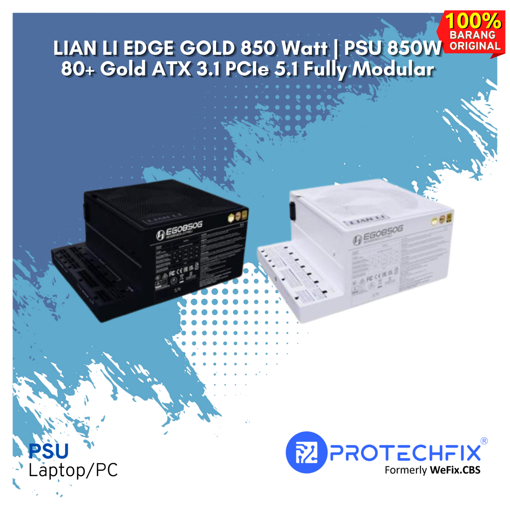 LIAN LI EDGE GOLD 850 Watt | PSU 850W 80+ Gold ATX 3.1 PCIe 5.1 Fully Modular