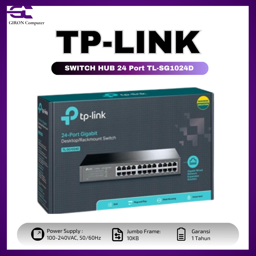 TP-Link Switch HUB 24-Port Gigabit - TL-SG1024D