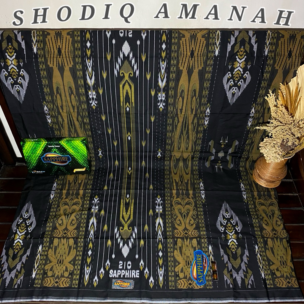 Sarung sapphire kembang spk ssl hitam | sapir spk ssl