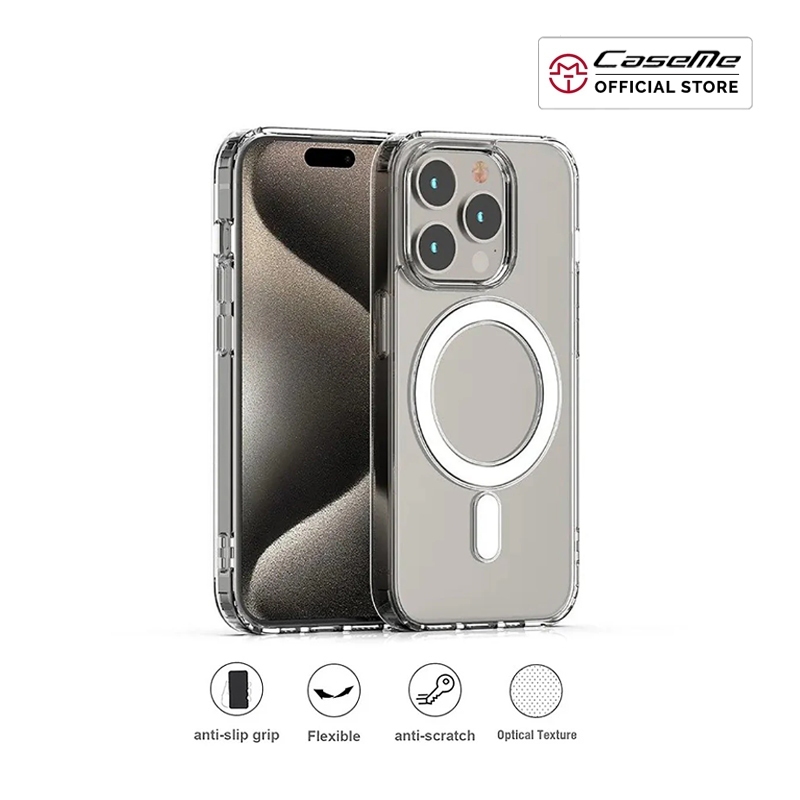 Caseme Casing MAGSAFE iPhone 7 8 X XR XS 11 12 13 14 15 16 17 PRO MAX PLUS AIR Support Wireless Char