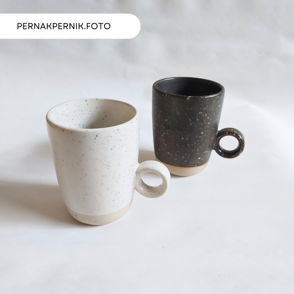 CANGKIR KERAMIK DOFF BINTIK LUCU UNIK