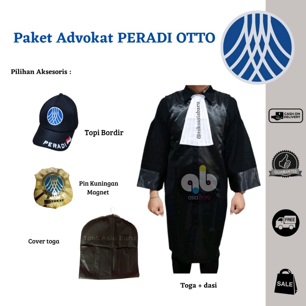 [Peradi Otto] Toga Advokat | Toga Pengacara | Pelantikan | Peradi Otto | Paket Lengkap | Redy Stok