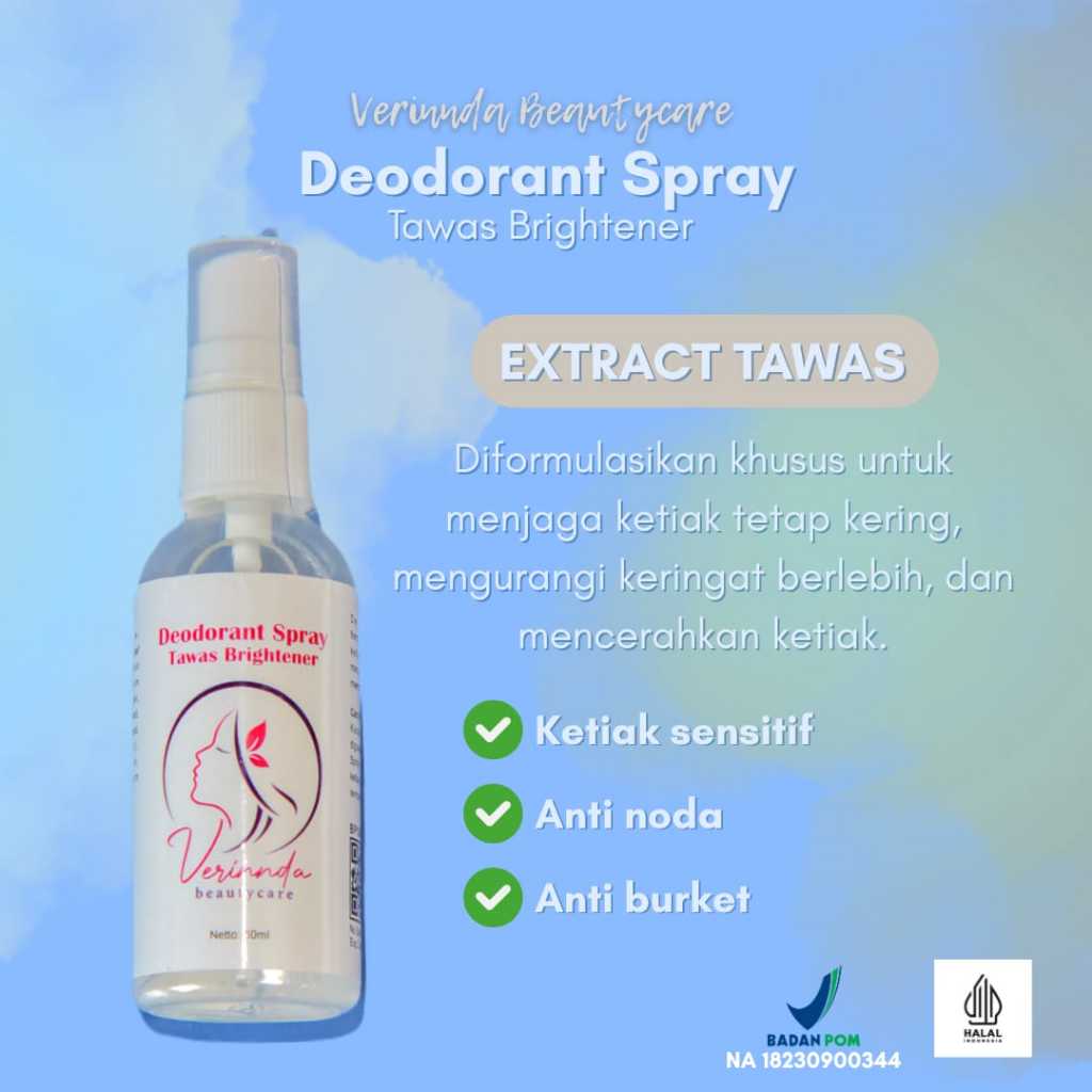 deodoran spray tawas BPOM/bebas bau badan seharian