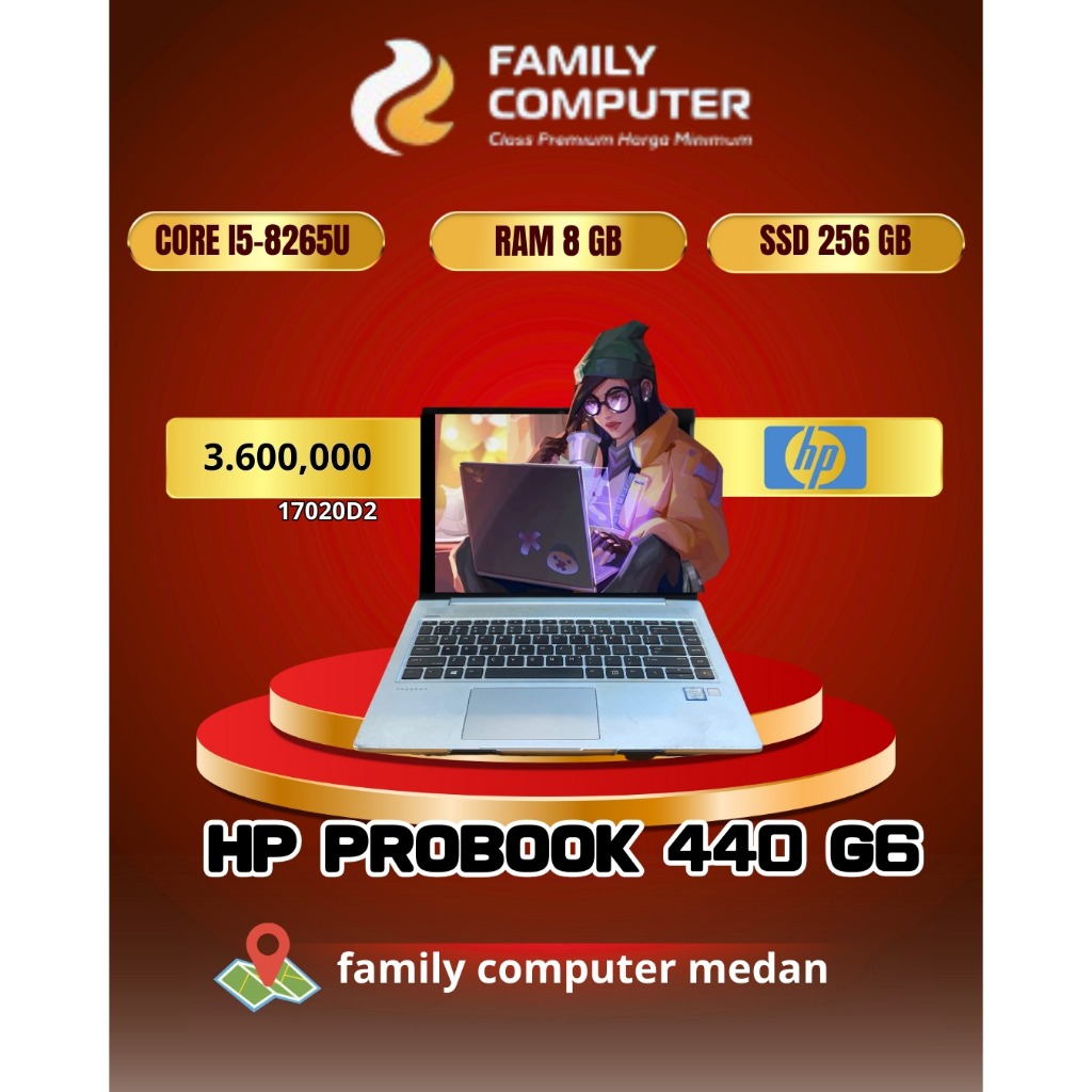 HP PROBOOK 440 G6 | CORE I5-8265U | RAM 8GB | SSD 256GB