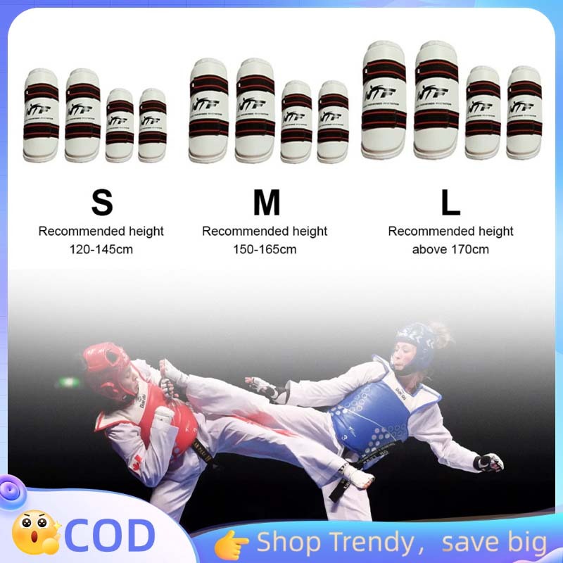 4pcs/set Pelindung Tangan Taekwondo Foot Protector Taekwondo Arm Shin Guard Taekwondo