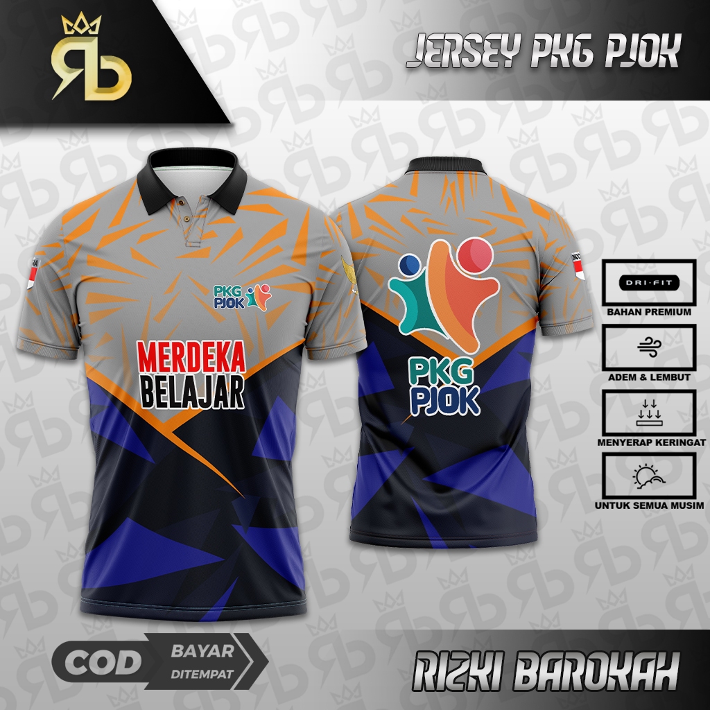JERSEY POLO PKG PJOK / JERSEY PKG PJOK LENGAN PENDEK / JERSEY MERDEKA BELAJAR / KAOS SANTAI / BAJU O
